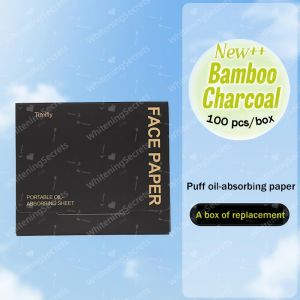 100Pcs Bamboo Charcoal Facial Oil-Absorbing Papers High-Quality Oil-Control Oil-Absorbing Papers With High-Definition Mirror Cleanser Oil-Control Oil-Absorbing Papers Smooth Texture Essential For Home Travel Suitable For Facial Makeup Tools