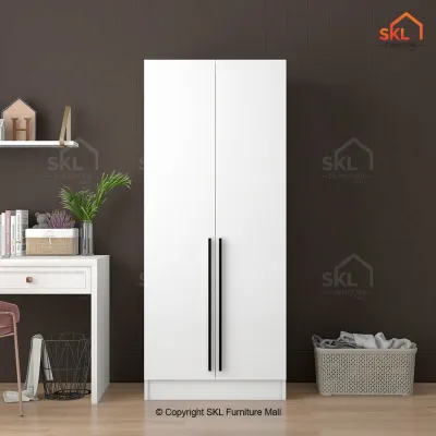 SKL Furniture ACIEL 3/2 DOORS WARDROBE WITH SHELF / almari baju /kabinet baju / almari baju budak /wardrobe clothes
