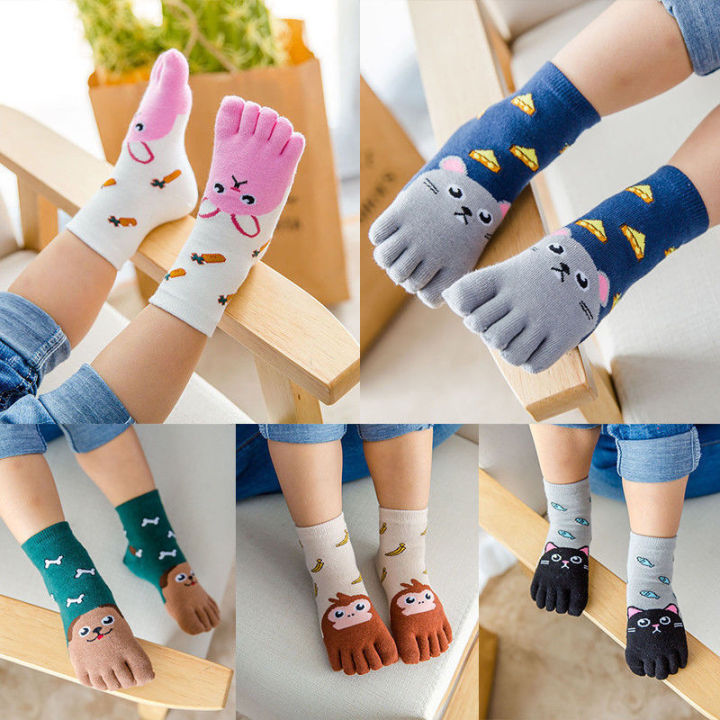 1 pair of socks non-slip, five-finger socks, five-toe socks five