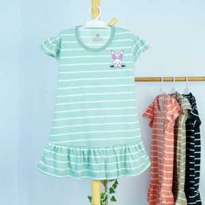 Dress Anak Perempuan Usia 1 2 3 4 5 Tahun Ruffle Motif Salur