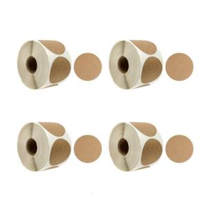 4 cuộn nhãn dính Miếng dán hình tròn ùn tắc nhãn dán chấm bi nhãn cho Baking phong bì chai và đám cưới