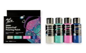 Mont Marte SuperCell Pouring Paint Set 4pc x 60ml