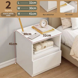 YONEZAWA Bedside Table Multi-Layer Bedroom Nightstand Modern Drawer Bedside Cabinet Family Wall Side Shelves With Drawer