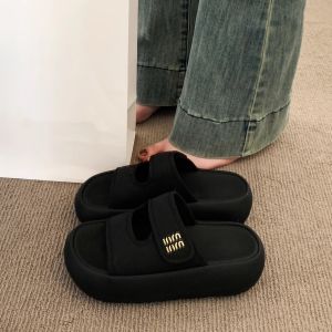 Free Shipping Thick-Soled Velcro Sandals For Women Summer Outdoor Wear 2026 New Style Height-Increasing Versatile Slimming And Casual Slip-On Sandals