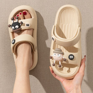 [Free Shipping] WomenS Sandals 2026 Spring New Collection Cute Cartoon Design Suitable For Beach Wear Non-Slip Thick EVA Sole Versatile Two-Way Wear
