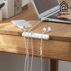 Home Signature  Desktop Cable Wire Organizer Data Cable Holder Charging Cable Hub Buckle Earphone Anti-winding Storage