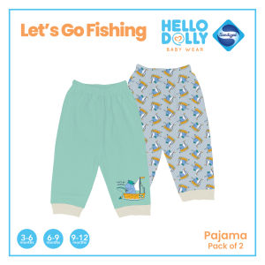 Hello Dolly Baby Wear Sanitized Infants 2 pcs Pajama (LETS GO FISHING) | Kids Clothes for Boys