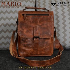 VALQO MARIO Tas Kulit Tas Pria Tas Selempang Kulit Sapi Slingbag Kulit Laki Cowok