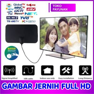 antena tv HD Otomatis Super Penguat sinyal penjernih Penangkap siaran chanel TV Digital HD indoor minimalis dalam ruangan murah