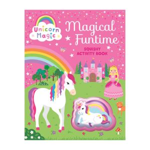 Unicorn Magic Squishy & Activity Book For Kids Magical Funtime With Puzzles Mazes Colouring
