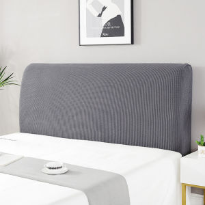 Home Elastic Thicken All-inclusive Bed Head Covers Plain Dyed Headboard Cover Polar Fleece Bed Cover