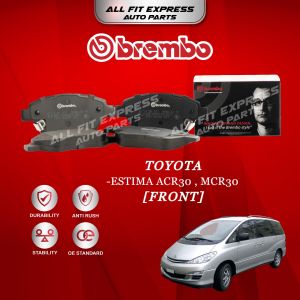 TOYOTA ESTIMA ACR30 / MCR30 FRONT (DEPAN) BREMBO BRAKE PAD 100% ORIGINAL AUTHENTIC PRODUCT (PRICE FOR 4 PCS)