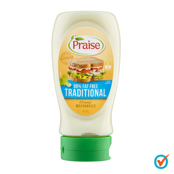 PRAISE 99 Fat Free Traditional Creamy Mayonnaise 410g Lazada