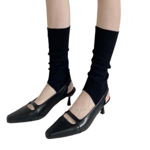 ถุงเท้าน่องนุ่มสำหรับเด็กผู้หญิงถุงเท้าน่องผ้าถักสำหรับฤดูหนาวให้ความอบอุ่นที่ขาของถุงเท้ารองเท้าบูทผ้าฝ้ายสำหรับการเต้นโยคะ
