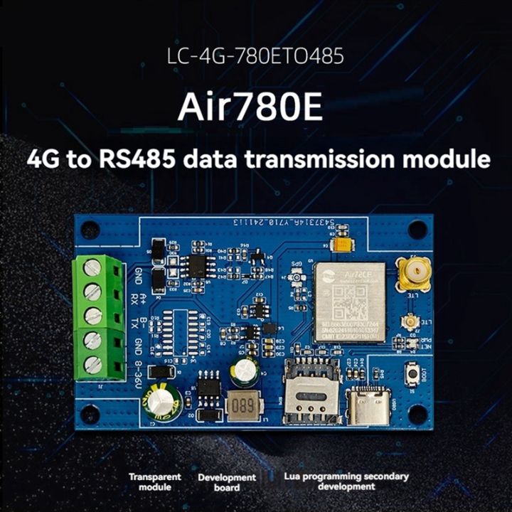Air780e Module 4G to RS485 Module Air780E 4G to RS485 Module RS485 to 4G Module ...