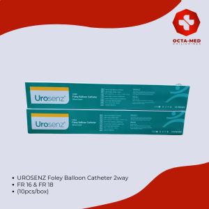 UROSENZ Foley Balloon Catheter 2way FR-18 & FR-16 (10pcs/box)