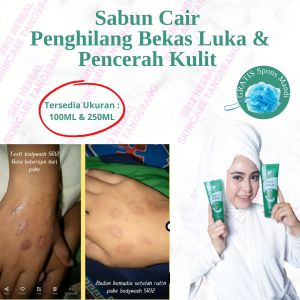 SABUN CAIR PEMUTIH BADAN PENGHILANG BEKAS LUKA KORENG HITAM PALING AMPUH BPOM / BODY WASH SR12 HERBAL