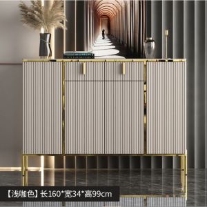 Italian light luxury rock slate shoe cabinet home doorway large capacity entryway storage cabinet simple modern storage shoe rack