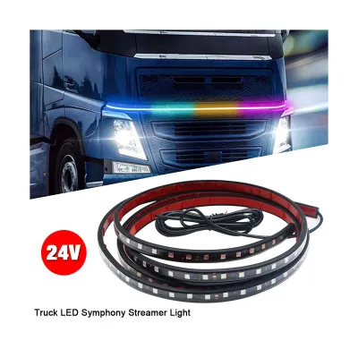 【Corner Grove】 12 / 24V LED Car Truck Lights RGB Flashing Truck LED Strip Lights for Trailer Lorry Caravan Decoration & when Driving 5050SMD Strobe