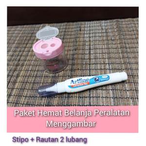Correction Pen Artline Stipo Tipe X Dan Rautan 2 Lubang Peralatan Menggambar