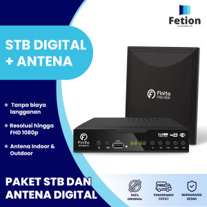 PAKET LENGKAP Set Top Box Finito + Antena Digital Indoor Outdoor F-600 GRATIS Kabel Antena 10 Meter