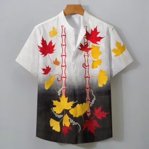 2025 Summer barong tagalog for men Outfit for Men Ethnic Style Stand Collar Short-sleeved Shirt for Men Retro Traditional modern barong