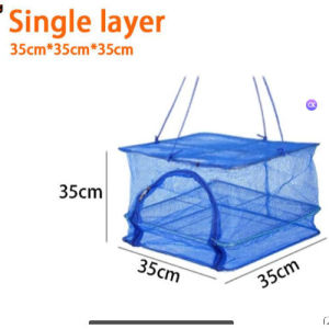 Durable Breathable Mesh Drying Cage Foldable Hanging Zipper Anti Pest for Fish and Produce