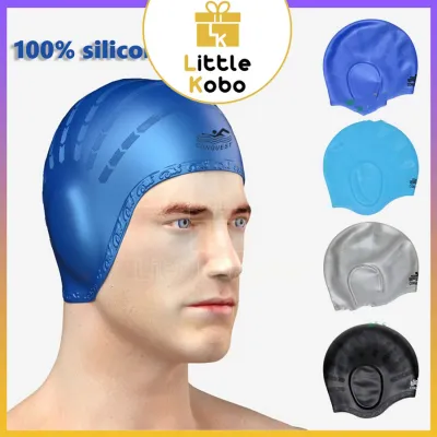 [Có Tai] Nón Bơi Mũ Bơi Bịt Lỗ Tai Người Lớn Cho Bé Chống Nước Nón Bơi Silicon Nam Nữ Dụng Cụ Bơi