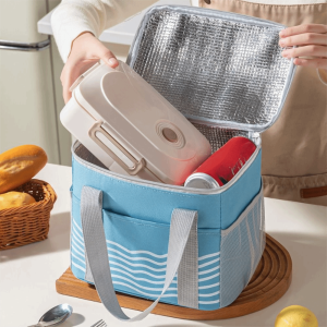 YUONG Waterproof Thermal Lunch Bag Oilproof Large Capacity Food Thermal Tote High Quality Thickened Oxford Cloth Insulation Storage Pouch Outdoor Picnic