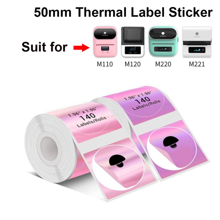 M110 M220 Printer Round Thermal Label Sticker Self-Adhesive Laser ...
