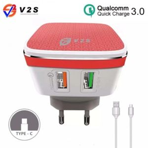 V2S VS-2405Q 30W Qualcomm 3.0 Quick Charge Super Fast Charger Set