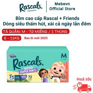 [Voucher 10% toàn gian] Combo 2 tã quần cho bé cao cấp New Zealand Rascal Cocomelon bản giới hạn đủ Size - 50 đến 72 miếng