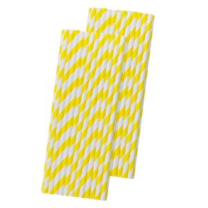 ZYJC Eco Friendly 25 pcs/pack Colorful for WeddingParty Paper Material Stripe Pattern Drinking Accessories Paper Drinking Straws Disposable Straws Party Supplies