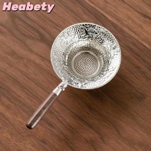 Heabety Metal Mesh Tea Strainer Stainless Steel Filter Sieve Teaware Lace Tea Drain Useful Tea Infusers Kitchen Accessories