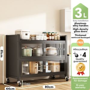 BMZAR Comfort Haven Furniture Co Kitchen Dust Cabinet Dustproof Storage Cabinet Carbon Steel Enclosed Rack
