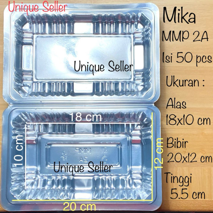 [Isi50] Mika MMP 2A Uk 20x12x5.5 cm / Mika MMP 2A Uk 20x12 cm / Mika Kue Roti Jajan Wadah Plastik Mika Bening Kotak 2A 2 A / Mika Mochi Marshmallow Pia Pie / Mika Nasi Goreng Batagor Nasi Campur Kuning Mie Bakmi Nasgor Ayam Bebek Daging Empal 2A 2 A