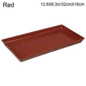 LINSBAYWU 1Pcs Plastic Rectangle Durable Indoor Outdoor Plant Saucer Drip Trays Plastic Tray Saucers
