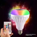 Lampu Speaker Musik Bluetooth - Bohlam Speaker LED RGB Plus Remote. 