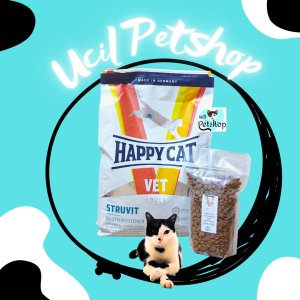 Happy Cat Vet Struvit (Urinary S/O) Dry Food Adult Cat Repack 100gr s/d 1.2kg
