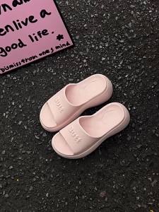 [Free Shipping] New Thick-Soled WomenS Summer Outdoor Slippers Non-Slip Fashionable Simple Height-Increasing Beach Sandals High-Heeled Sandals