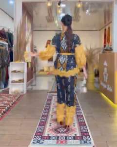 SETELAN TENUN ADINDA SERIES MUSTARD - BAJU TENUN