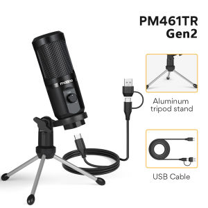 Micrô USB MAONO AU-PM461TR Bộ ngưng tụ Ghi âm Micrô PC cho cuộc họp giảng dạy trực tuyến Trò chơi phát trực tiếp với giá đỡ ba chân