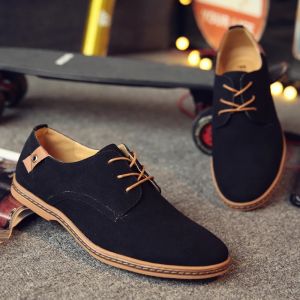 Mens Spring Suede Casual Oxfords Shoes Breathable Comfort Matte Finish Business Shoes Classic Sneakers Footwear Dress Shoes2026
