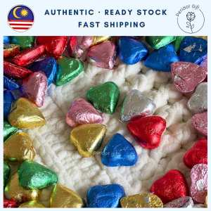 (Borong) Alfredo Heart Milk Chocolate 500g / 1kg Mix colours - Coklat Halal Doorgift Corporate event Doorgift