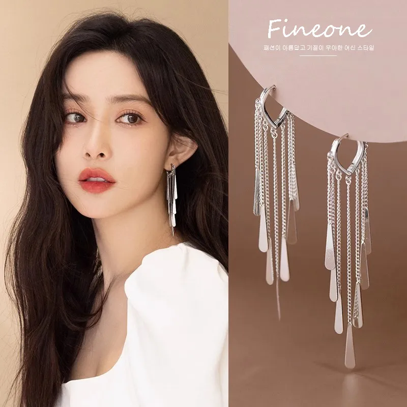 Fashion Jewellery 925 Pure Silver Temperament Pearl Girl Long Tassel Stud  Earrings Silver Jewelry - China Trendy Jewelry and Latest Design price |  Made-in-China.com