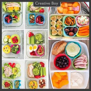 [Creative] 3Pcs Bento Divider Cup Easy Clean Mould Reusable Cake Mold Dessert Sushi Separate Storage Accessories Food Lunch Box Liner