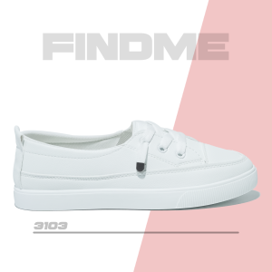 SEPATU SNEAKERS WANITA BAHAN KANVAS PUTIH CANTIK LEMBUT SOLE KARET ANTI SLIP 3103X MOVISCA