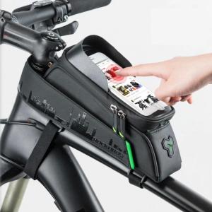 【SG Delivery】ROCKBROS Bicycle Front Top Tube Bag Waterproof Bag Phone Touch Screen Bicycle Frame Bag Bicycle Bag For 5.8 / 6 / 6.8 Inch Phone Cycling Bag MTB Bag Cycling Bag Bike Bag Bicycle Accessories