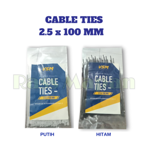 Kabel Ties Tis Ukuran 25x100mm 25x200mm 40x300mm Hitam Putih
