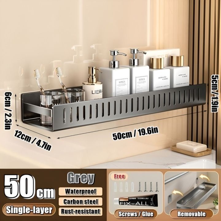 Punch-free%20Wall-mounted%20Bathroom%20Organizer%20Storage%20Rack%20Shampoo%20Holder%20Kitchen%20Spice%20Rack%20Waterproof%20-%20Image%2010